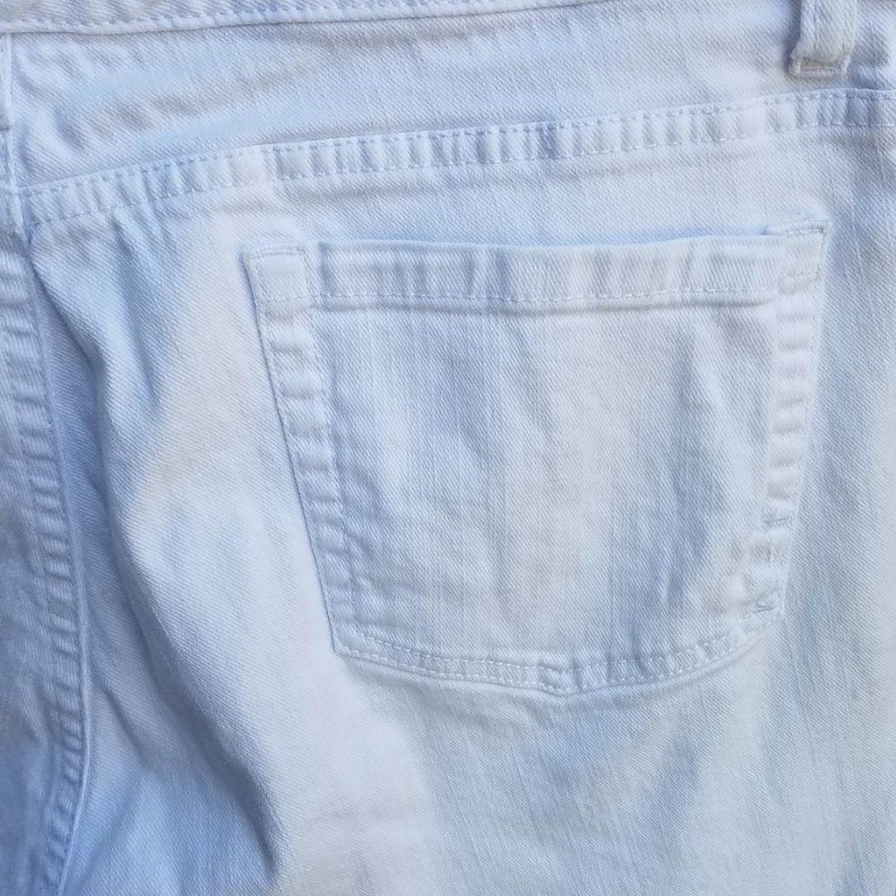 Jones of New York White Cropped Jeans Size 14 - Picture 7 of 9